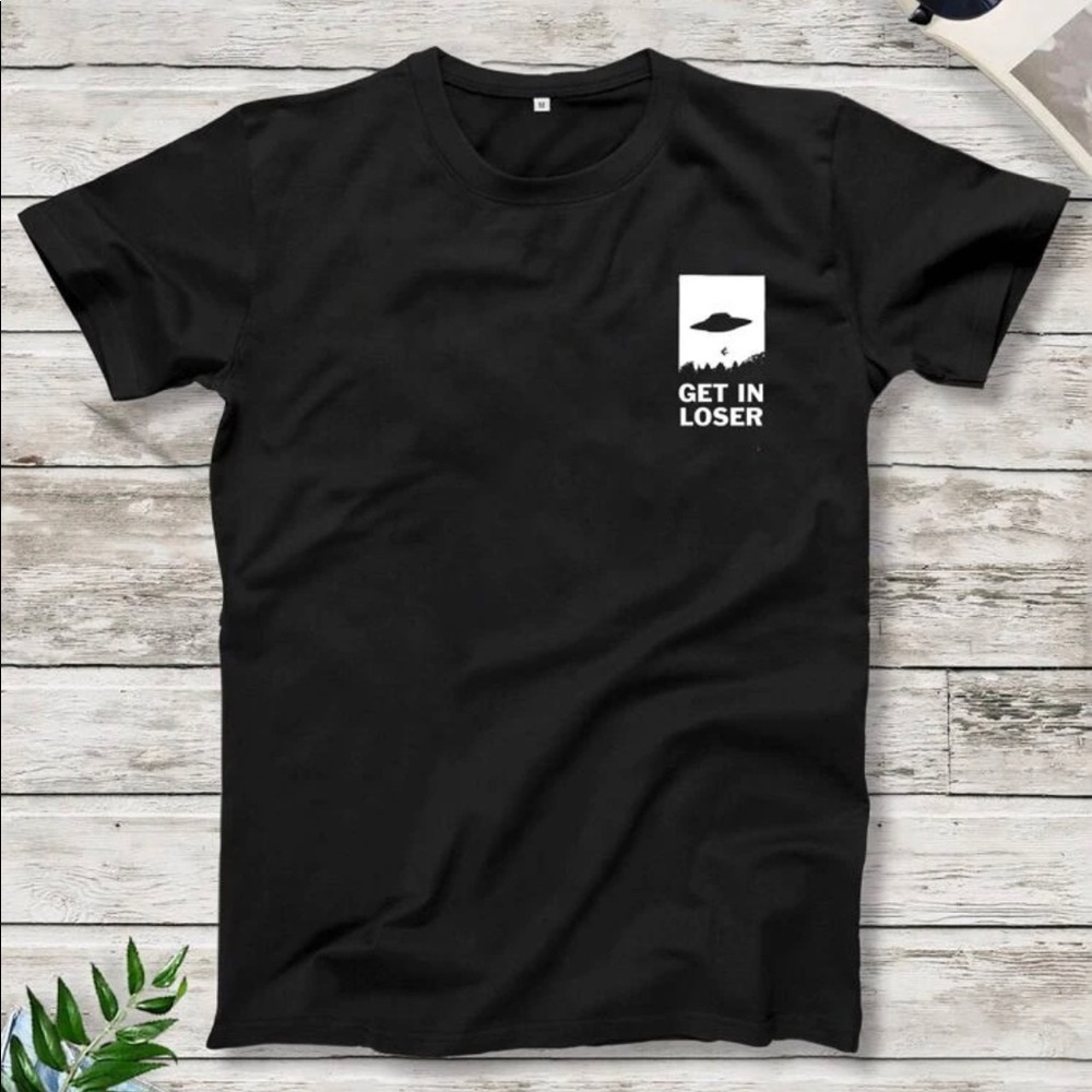 Men’s black “get in closer” t-shirt